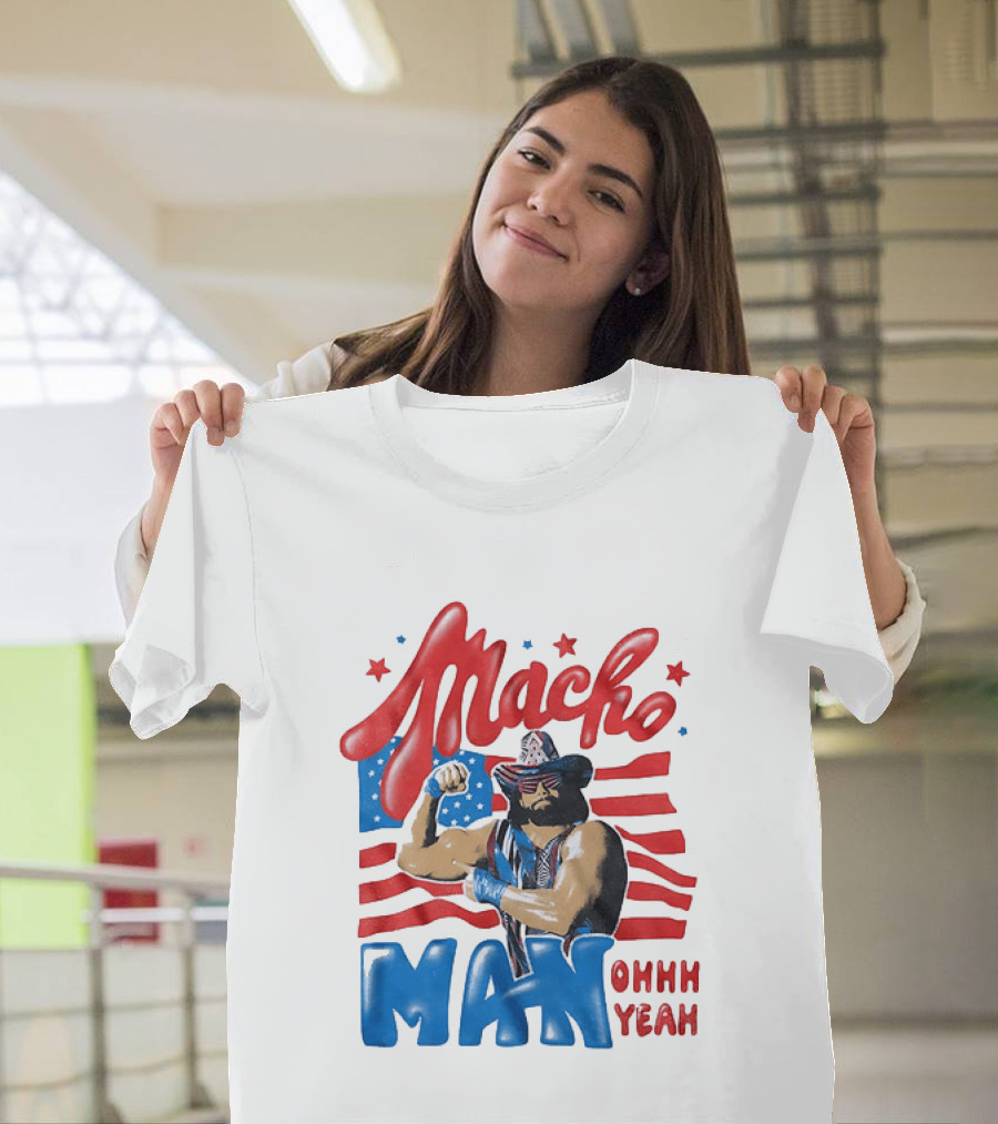 Macho Man Ohhh Yeah Patriotic Wrestling T-Shirt
