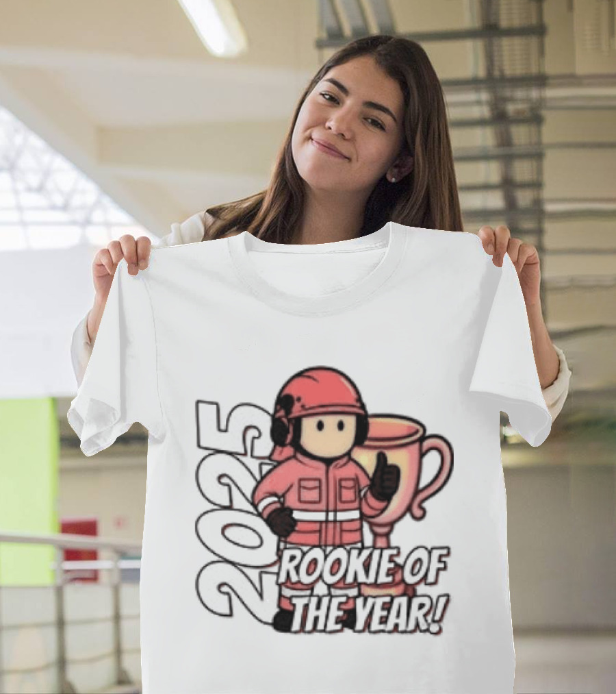 2025 Rookie Of The Year Fireman Trophy Orange Team T-Shirt
