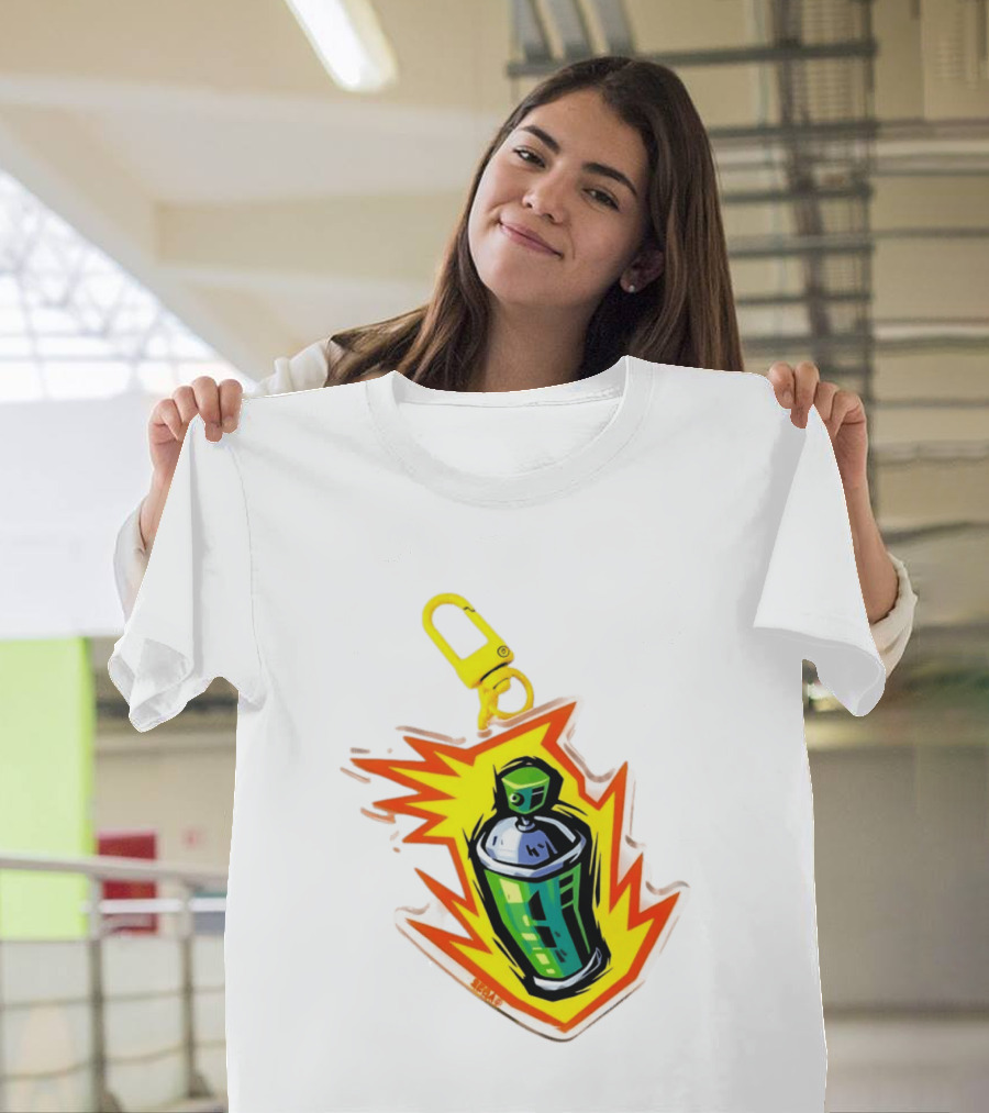 Tokyo To Tag Graffiti Spray Paint Can Yellow Burst Clip T-Shirt