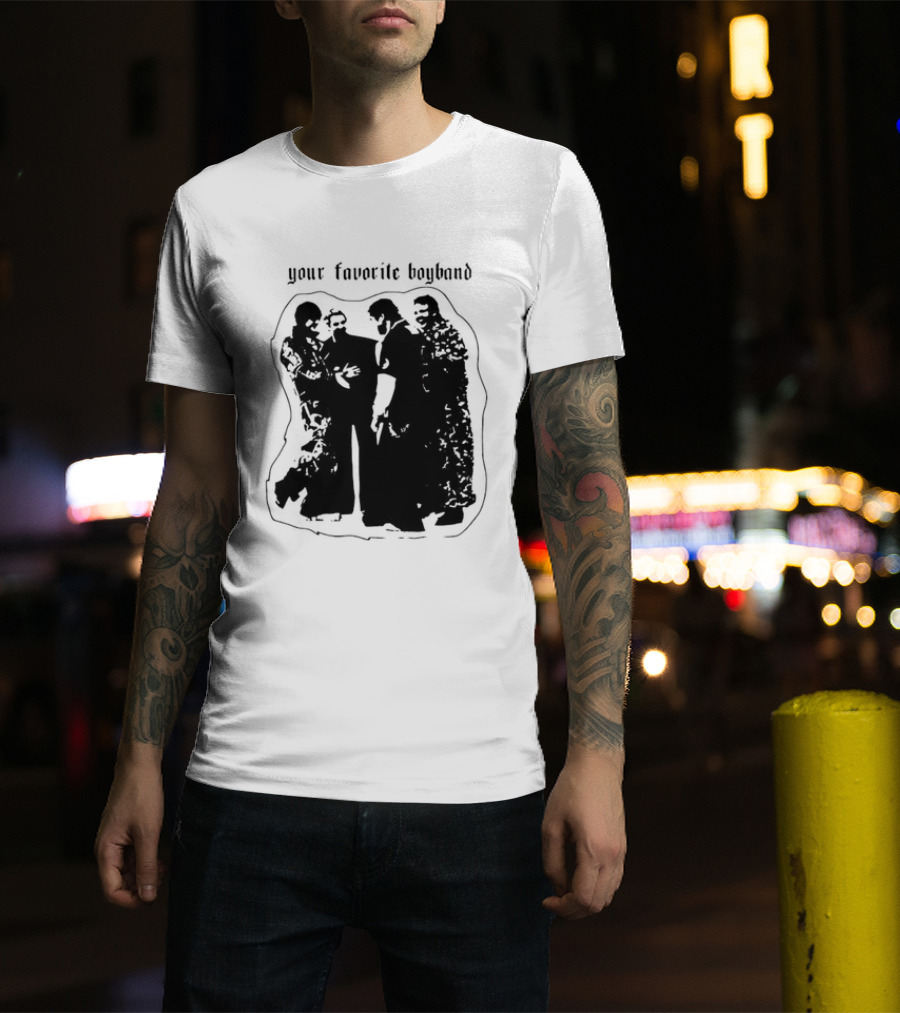 Your Favorite Boyband Silhouette Group Scene T-Shirt