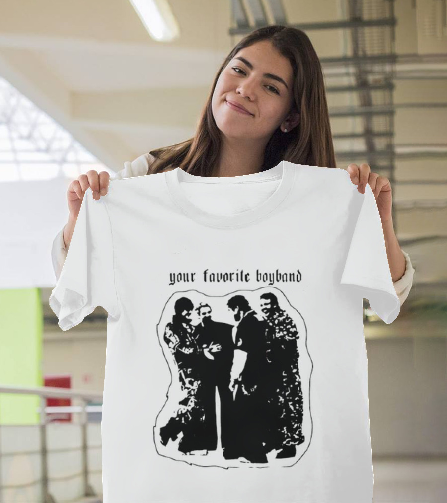 Your Favorite Boyband Silhouette Group Scene T-Shirt