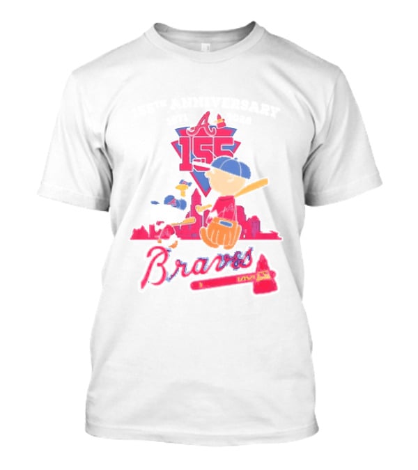 155th Anniversary Atlanta Braves Charlie Brown Snoopy 1871 2026 T-Shirt