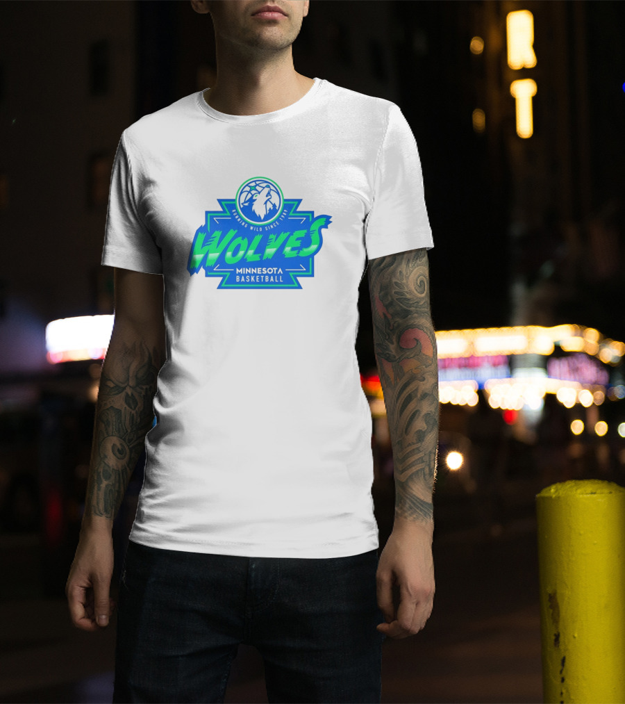 Wolves Minnesota Basketball Running Wild Since 1989 T-Shirt