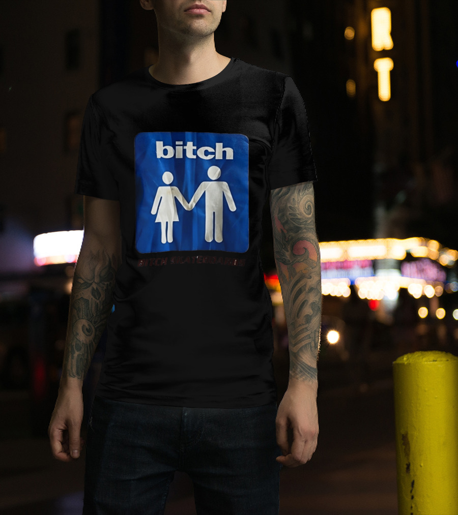 Bitch Skateboards Logo Holding Hands T-Shirt