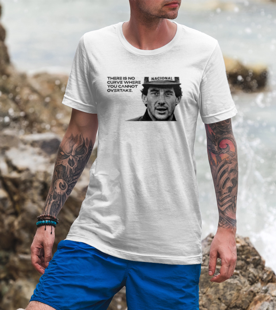 Neymar Ayrton Senna No Curve Where You Cannot Overtake Brazilian Legends T-Shirt