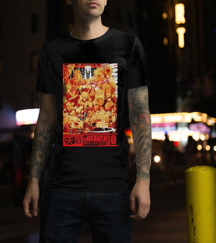 Guilty Gear Strive Characters Sol Badkai Ky Kiske May Ramlethal Heaven 10 Japanese T-Shirt