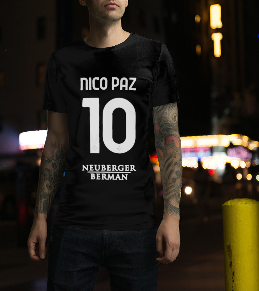 Nico Paz 10 Neuberger Berman Soccer Jersey T-Shirt