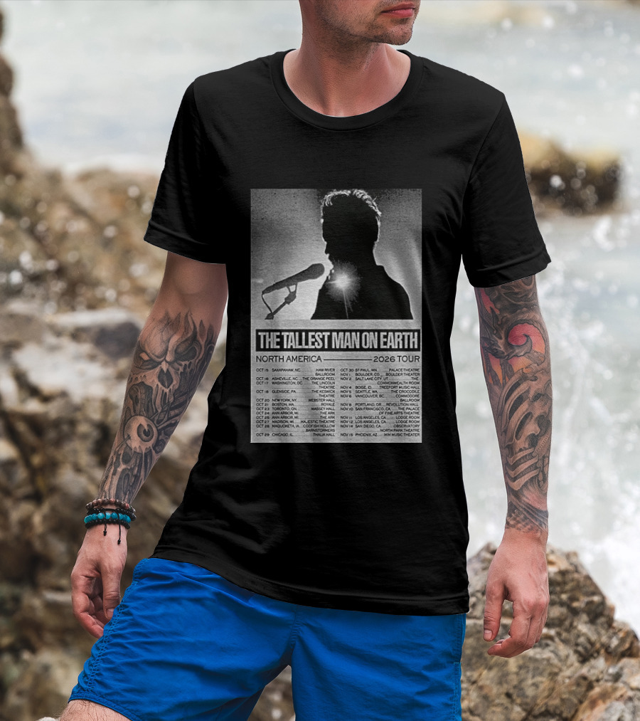 The Tallest Man On Earth North America 2026 Tour Dates T-Shirt