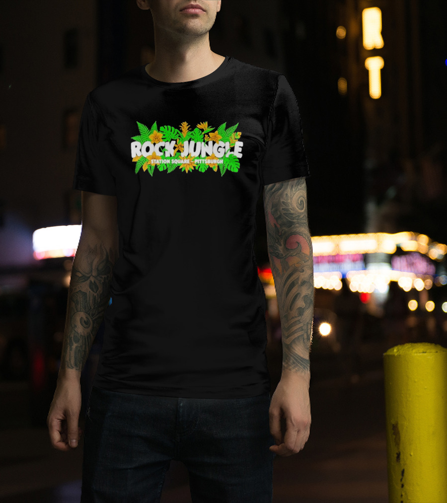 Rock Jungle Station Square Pittsburgh Tropical Foliage T-Shirt