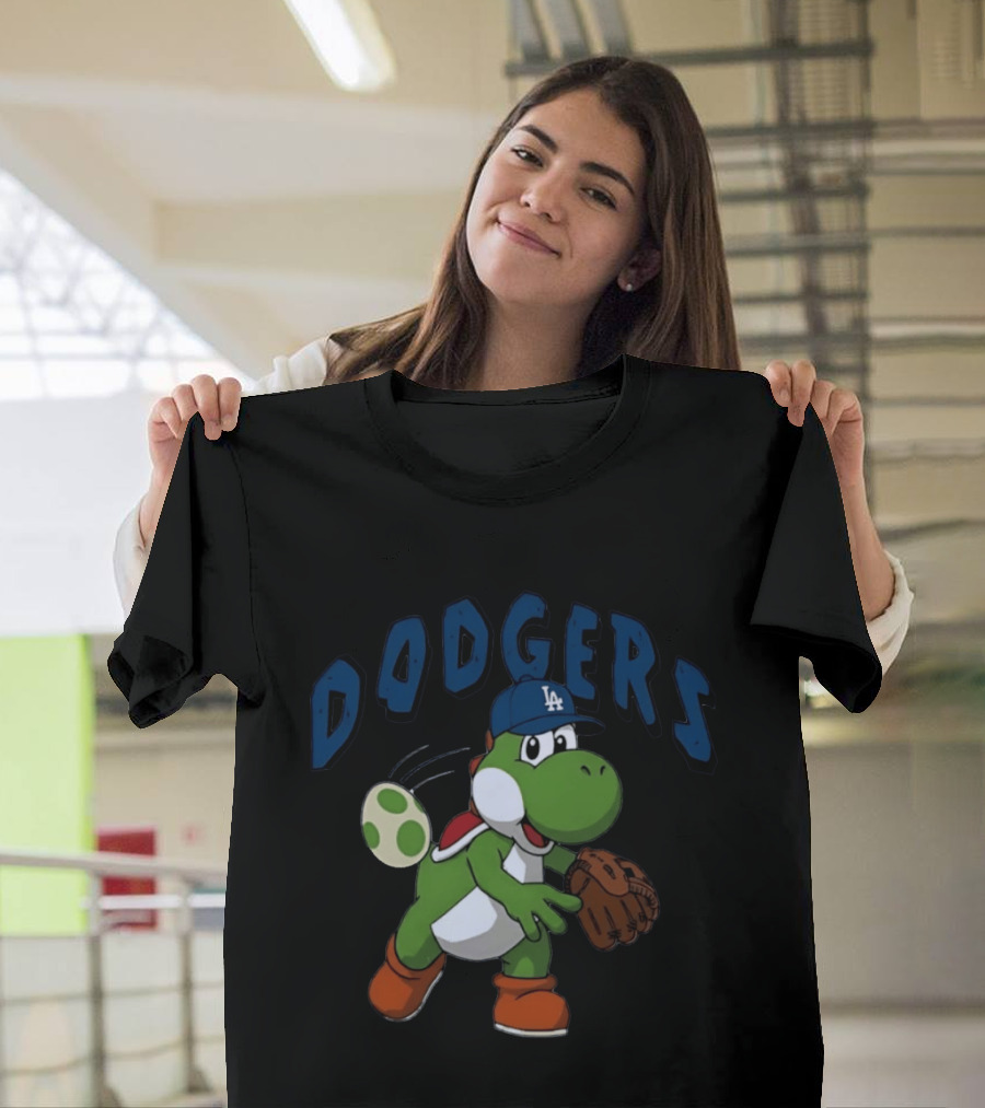 Dodgers Yoshi Throwing Egg Los Angeles California Secret Club T-Shirt