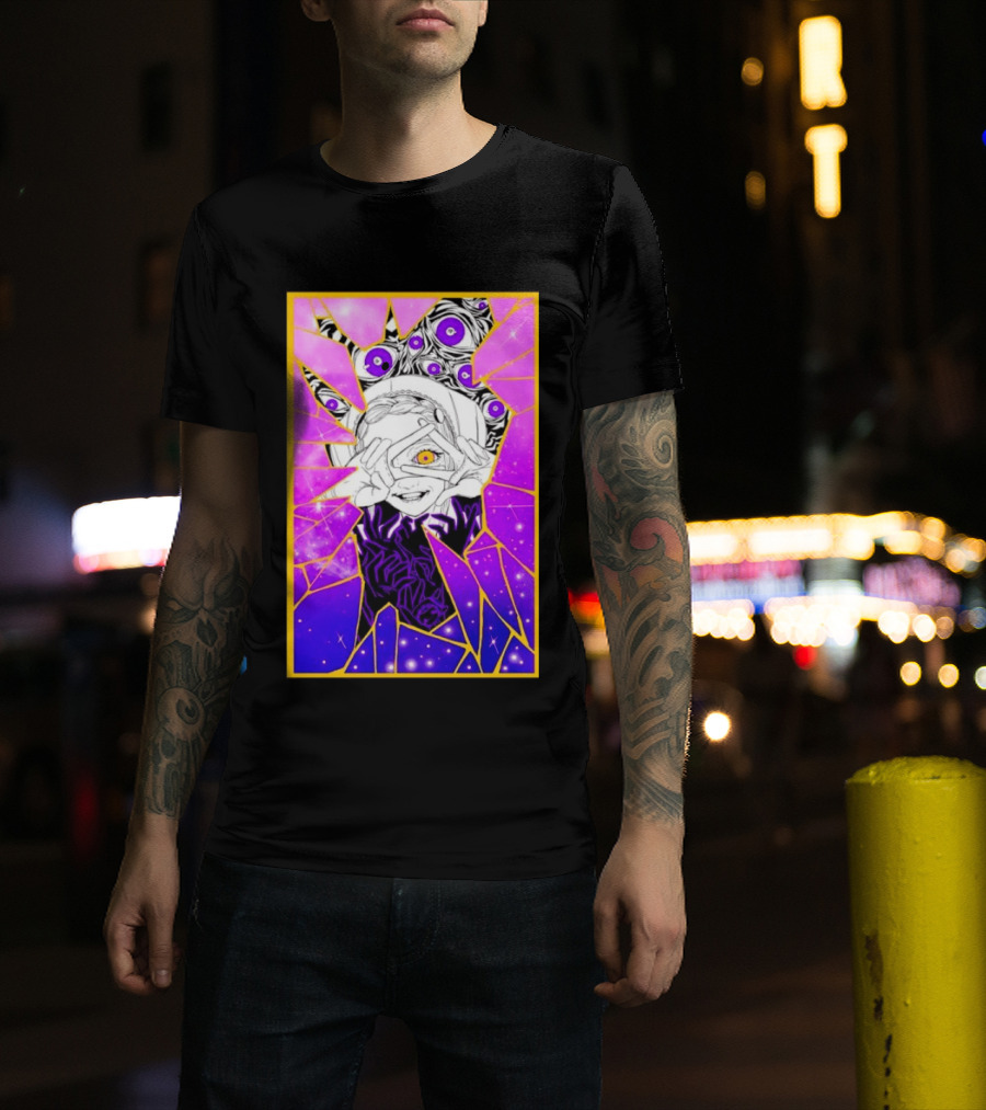 Makima Chainsaw Man Stained Glass Cosmic Galaxy Eyes T-Shirt