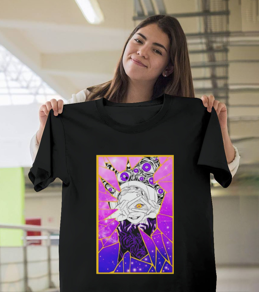 Makima Chainsaw Man Stained Glass Cosmic Galaxy Eyes T-Shirt
