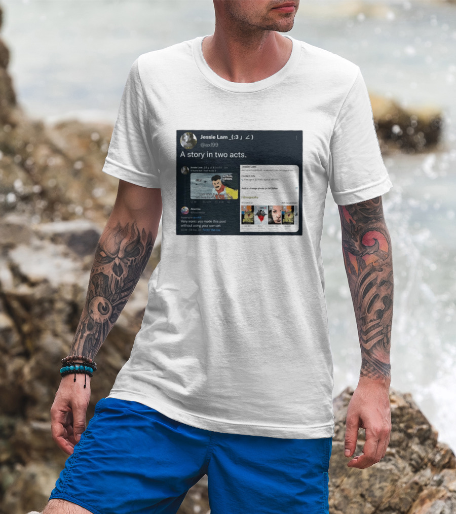 Jessie Lam A Story In Two Acts Tweet Comic Art Reference T-Shirt