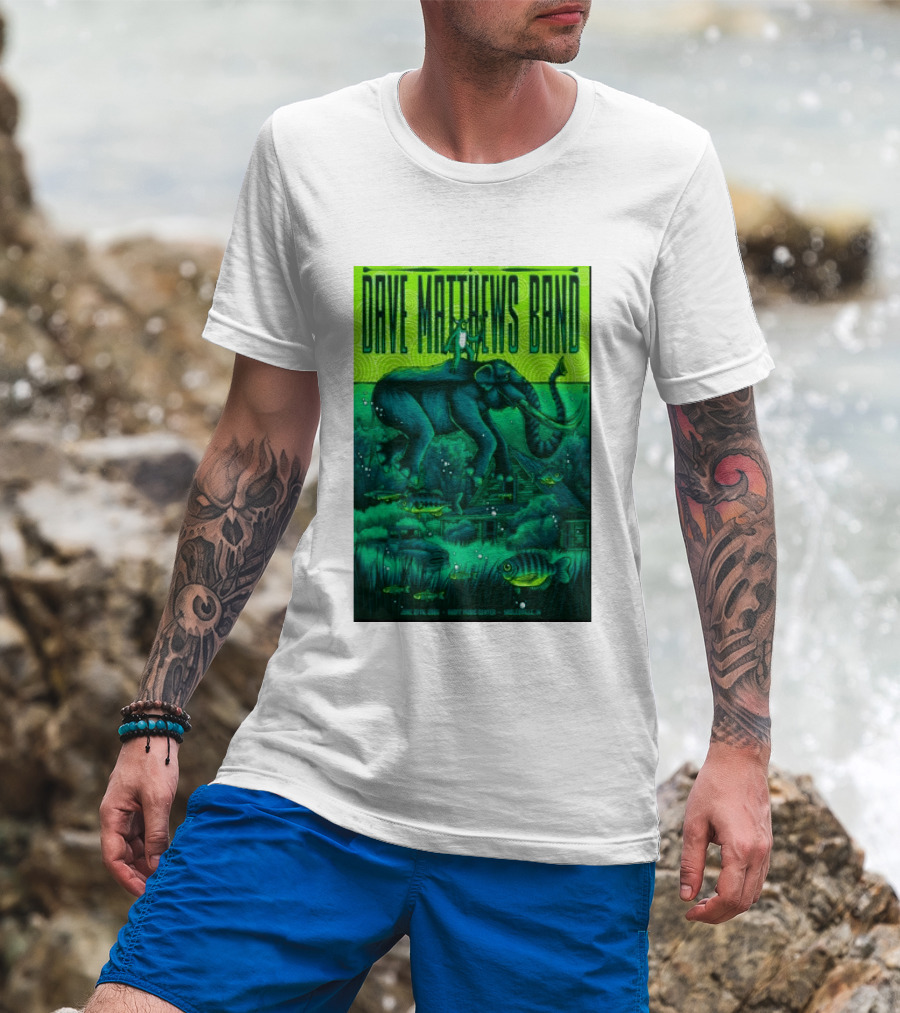 Dave Matthews Band Noblesville IN June 27 2026 Frog Elephant Lillypad Dreamscape T-Shirt