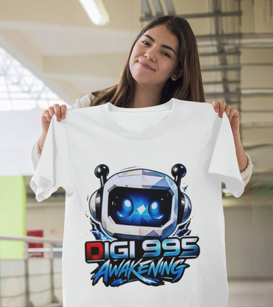 Digi 995 Awakening Robot Gaming Blue Eyes Technology T-Shirt