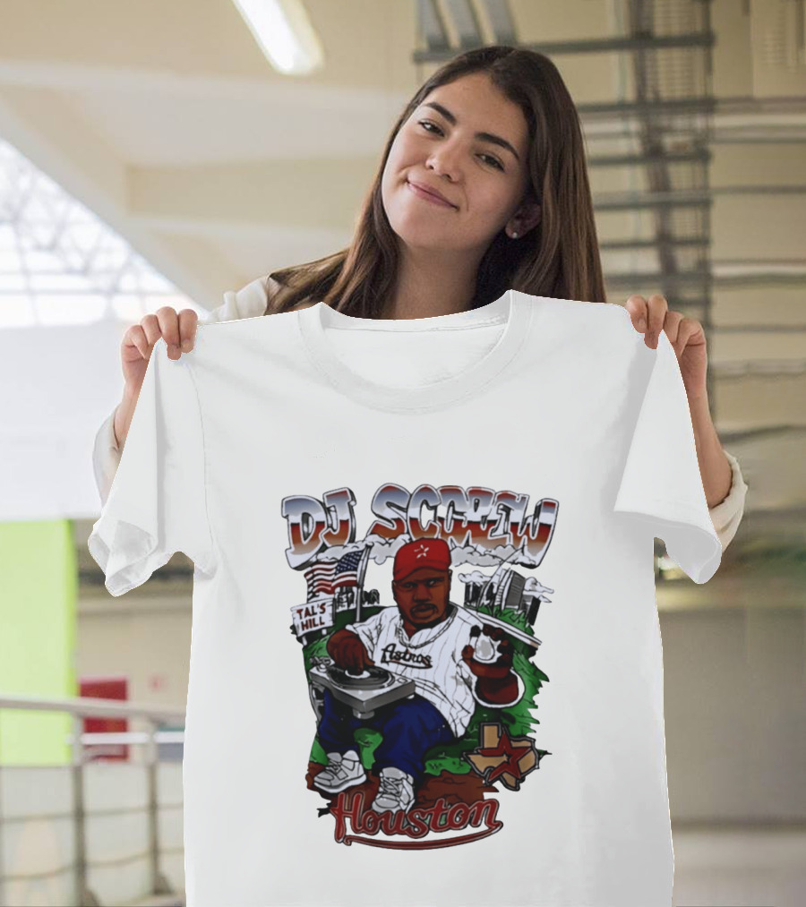DJ Screw Houston Astros Tal's Hill Baseball DJing T-Shirt