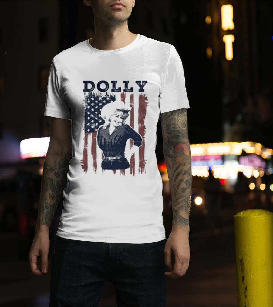 Dolly Parton American Flag Patriotic T-Shirt