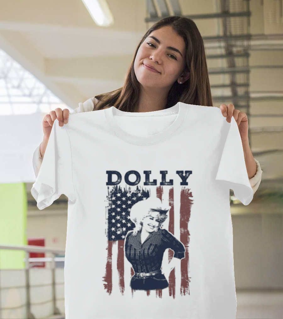 Dolly Parton American Flag Patriotic T-Shirt