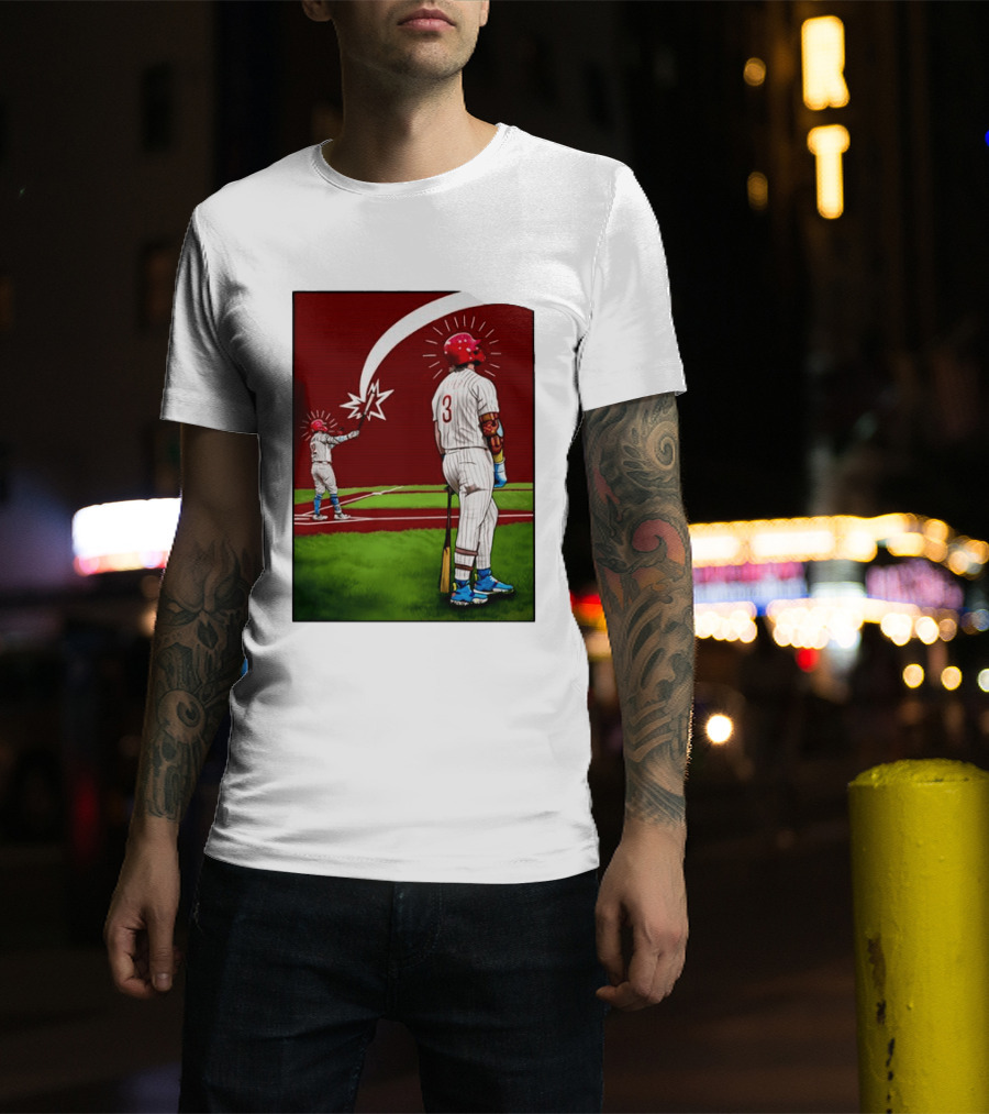 Kyle Schwarber Bryce Harper Philadelphia Phillies MLB Baseball Players T-Shirt