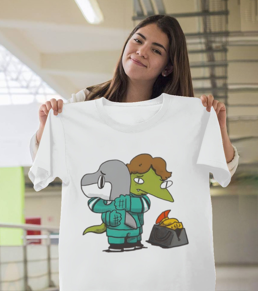 Macklin Celebrini San Jose Sharks NHL Hugging Hockey Characters T-Shirt