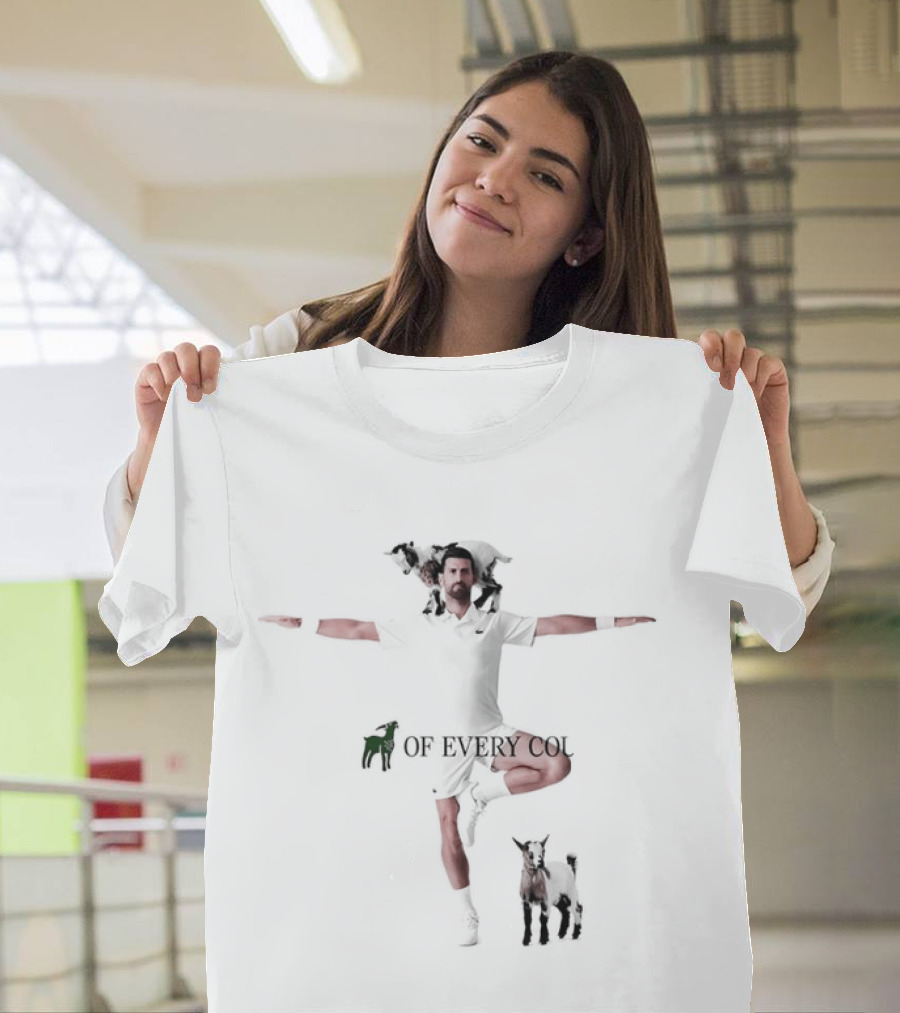 Novak Djokovic Goat Warrior On Every Court T-Shirt