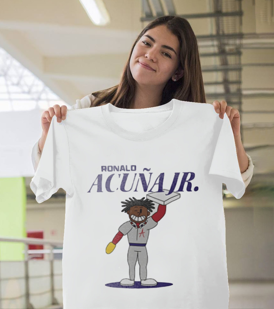 Ronald Acuna Jr Atlanta Braves Cartoon Character Summer Collection T-Shirt