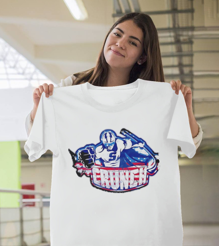 Syracuse Crunch Superhero Logo Stars And Stripes T-Shirt
