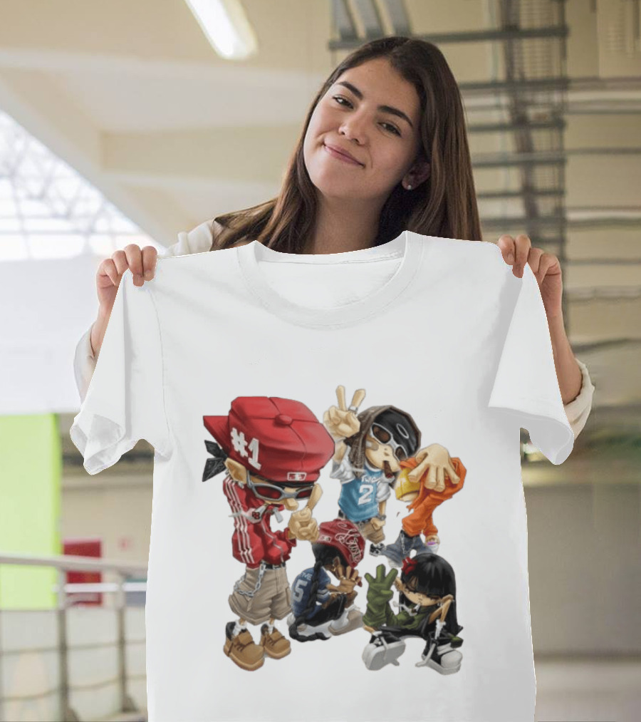 #1 Two Five Hip Hop Street Culture Characters Fashion T-Shirt