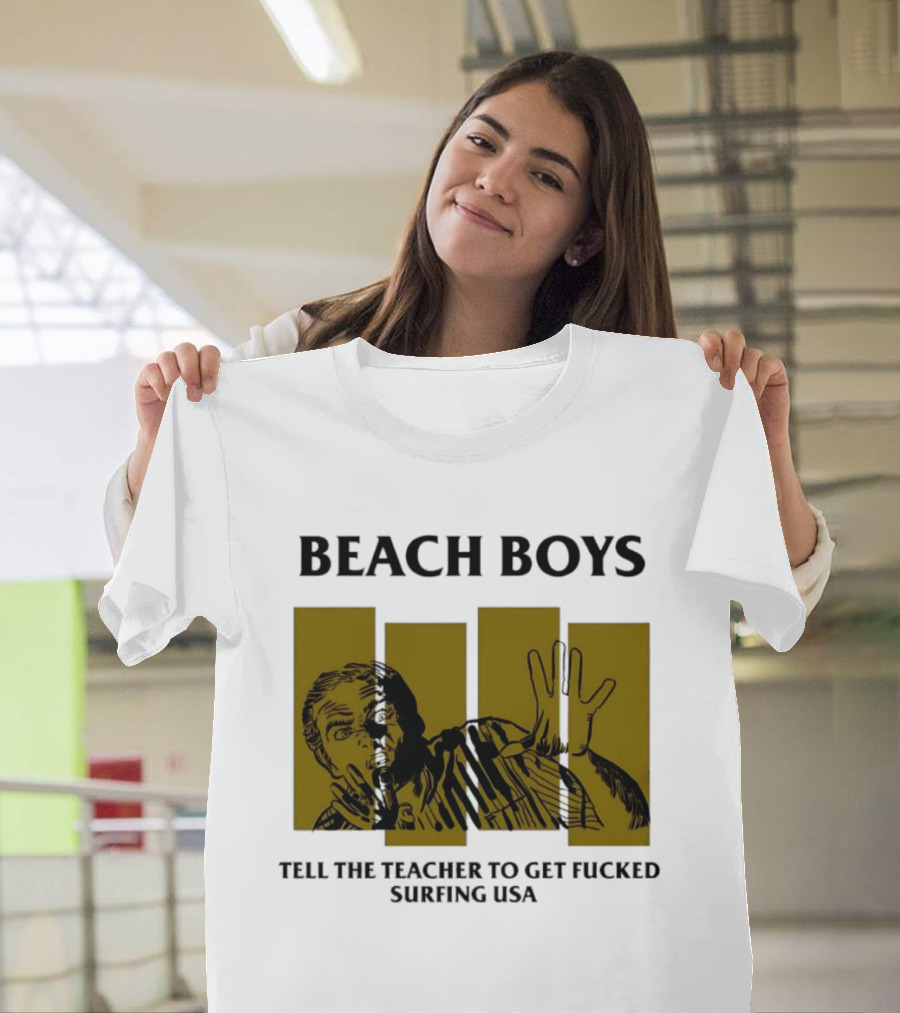 Beach Boys Tell The Teacher To Get Fucked Surfing USA Vintage Comic T-Shirt