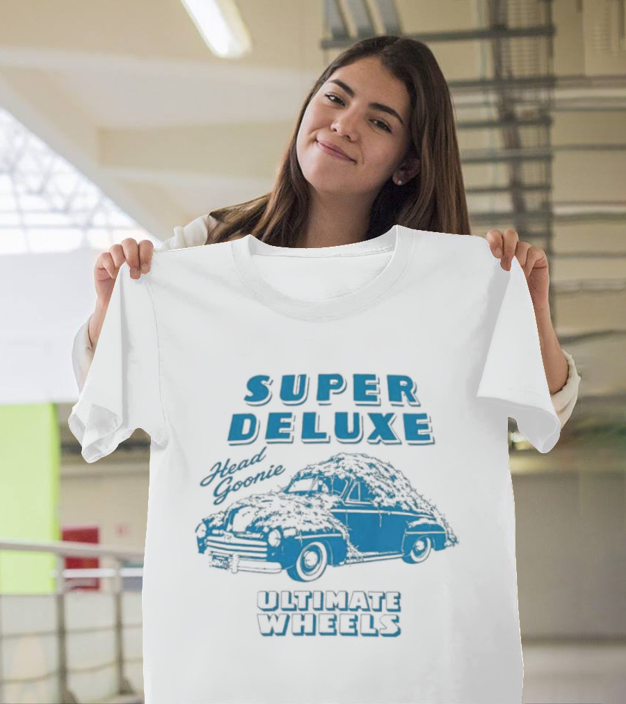 Super Deluxe Head Goonie Ultimate Wheels The Goonies 1985 Cult Movie Classic With Car T-Shirt