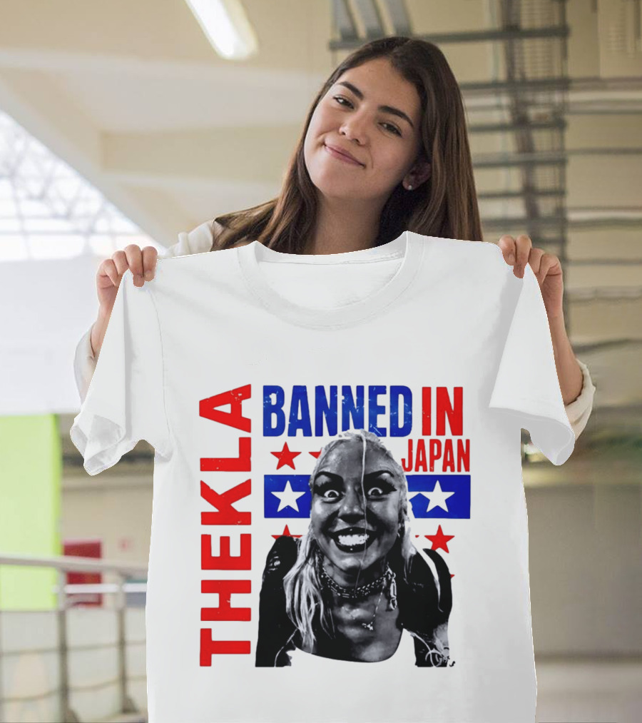 Thekla Banned In Japan Bold Red Blue Stars T-Shirt