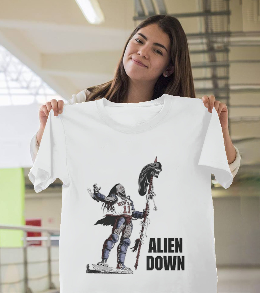 Jalen Brunson Alien Down Knicks Beat Spurs T-Shirt