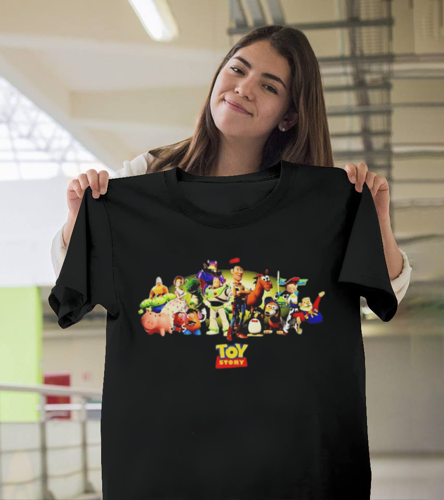 Toy Story Woody Buzz Lightyear Jessie Characters Pixar T-Shirt