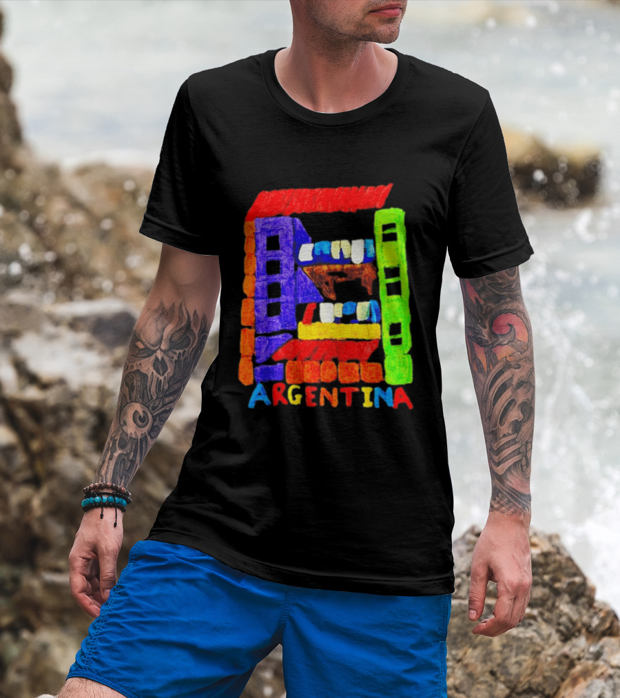 Celebrate Argentina Painted Colorful Urban Architecture T-Shirt