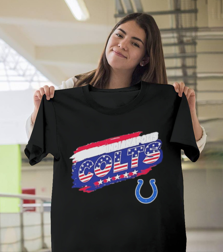 Indianapolis Colts American Flag Stars Stripes Patriotic T-Shirt