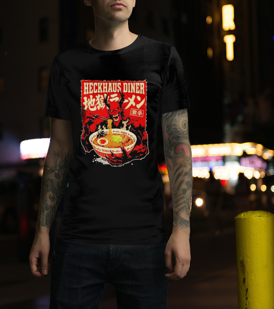 Heckhaus Diner Hell Ramen Devil Spicy Challenge T-Shirt