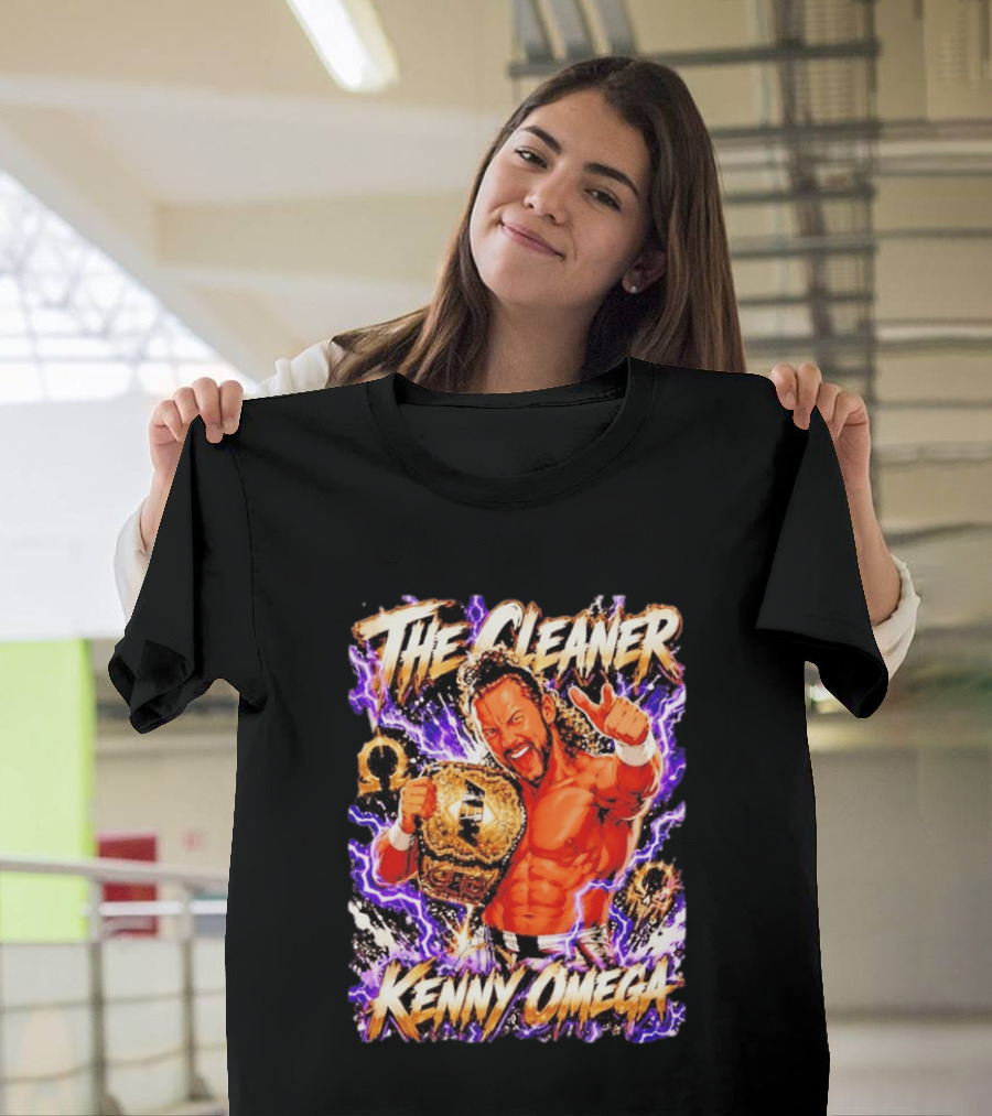 The Cleaner Kenny Omega Pro Wrestling Champion Belt Purple Lightning T-Shirt