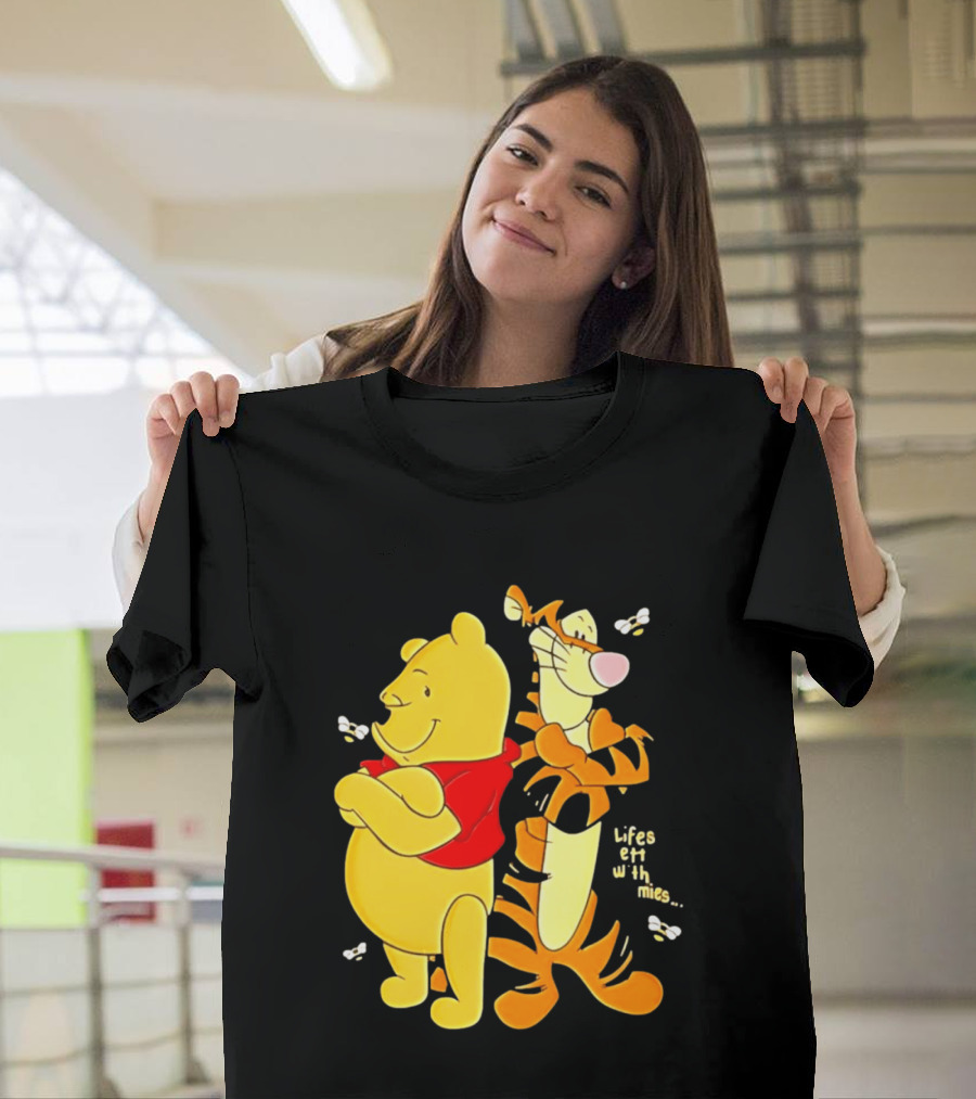 Lifes Better With Homies Winnie The Pooh And Tigger Bees T-Shirt