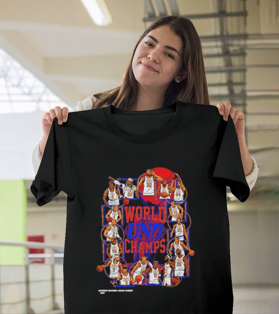 New York Knicks World Champs UND Basketball Players Team T-Shirt