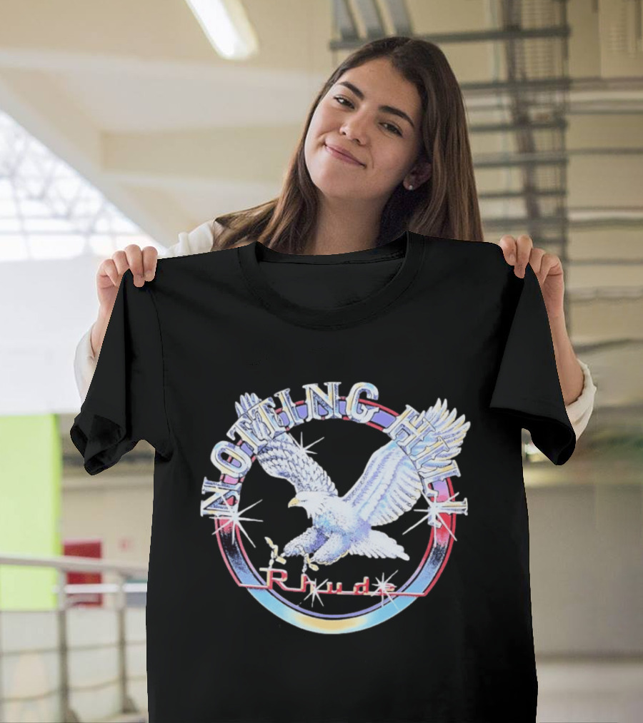Notting Hill Blue And White Eagle With Red Circle And Stars T-Shirt