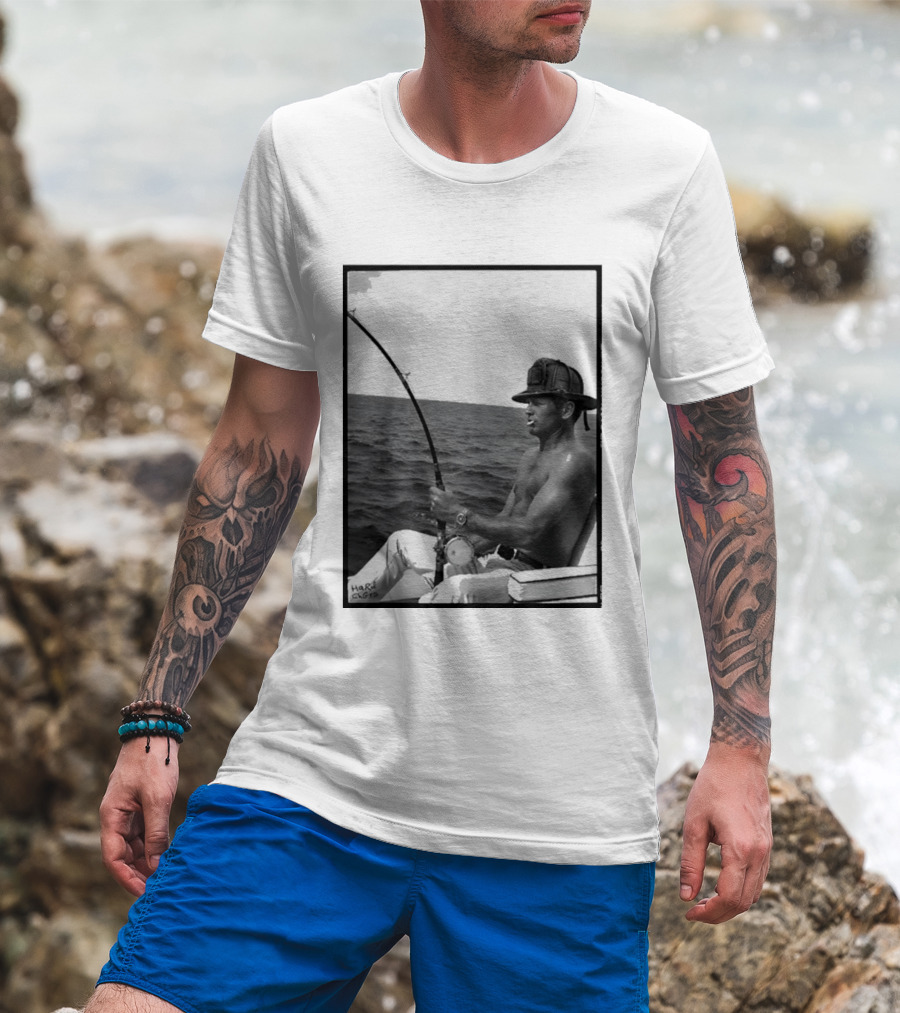 Paul Newman Fishing Wrk Hrd Ply Hrd HARRISON1973 T-Shirt