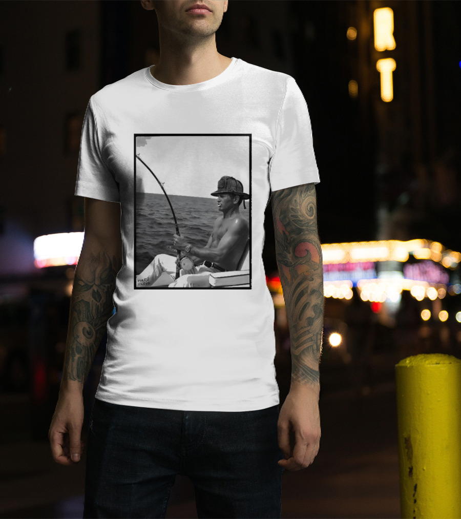 Paul Newman Fishing Wrk Hrd Ply Hrd HARRISON1973 T-Shirt