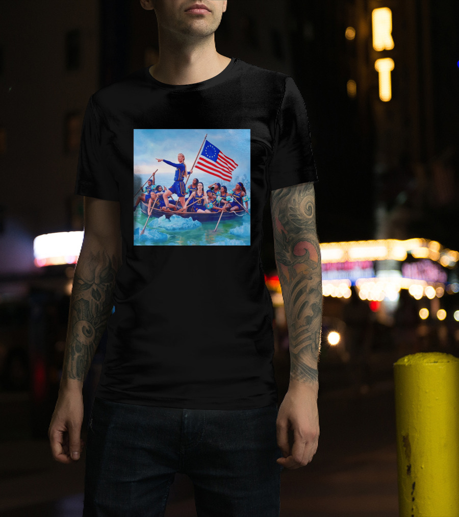 Indiana Fever Crossing The Delaware With Floaties Basketball Team T-Shirt