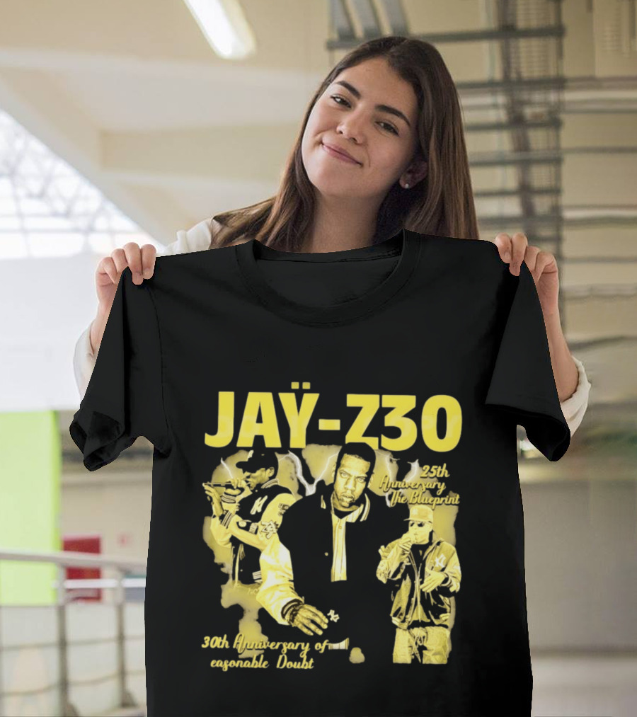 Jay Z30 Celebrating 25th Anniversary The Blueprint 30th Anniversary Reasonable Doubt T-Shirt