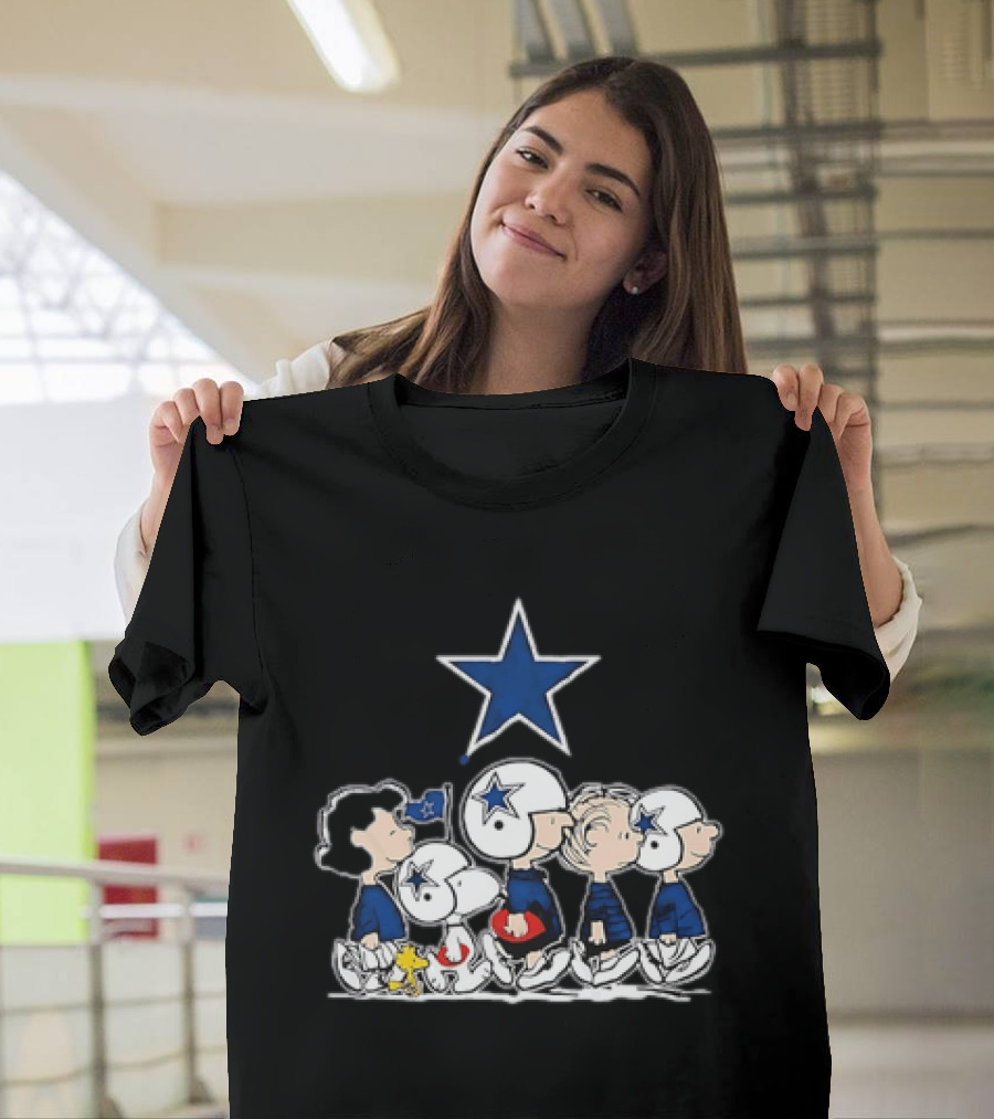 Abbey Road Dallas Cowboys Peanuts Characters Star T-Shirt