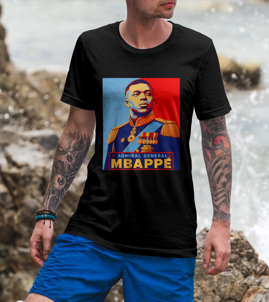 Admiral General Mbappe Propaganda Football T-Shirt