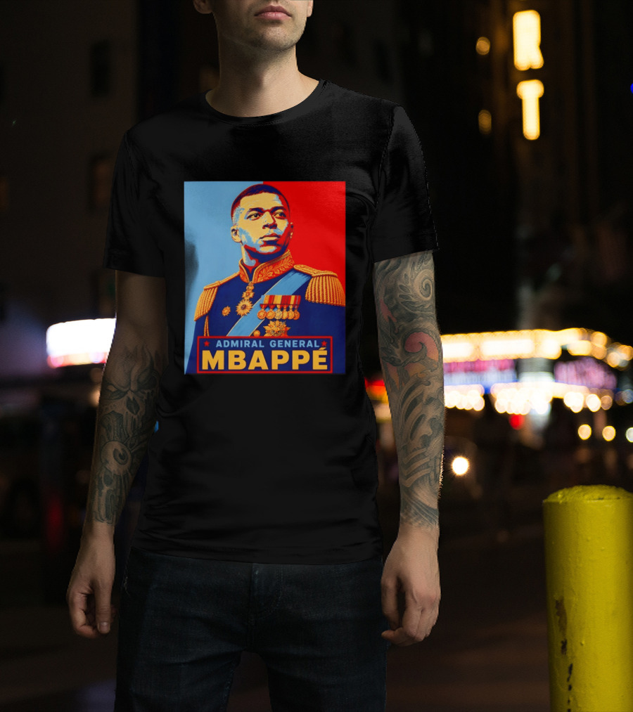 Admiral General Mbappe Propaganda Football T-Shirt
