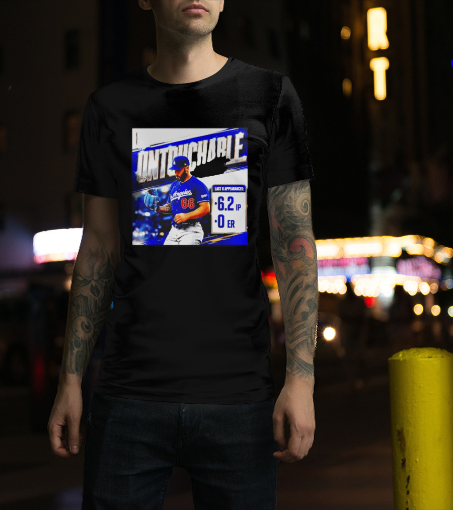 Los Angeles 66 Untouchable Last 6 Appearances 6.2IP 0ER T-Shirt