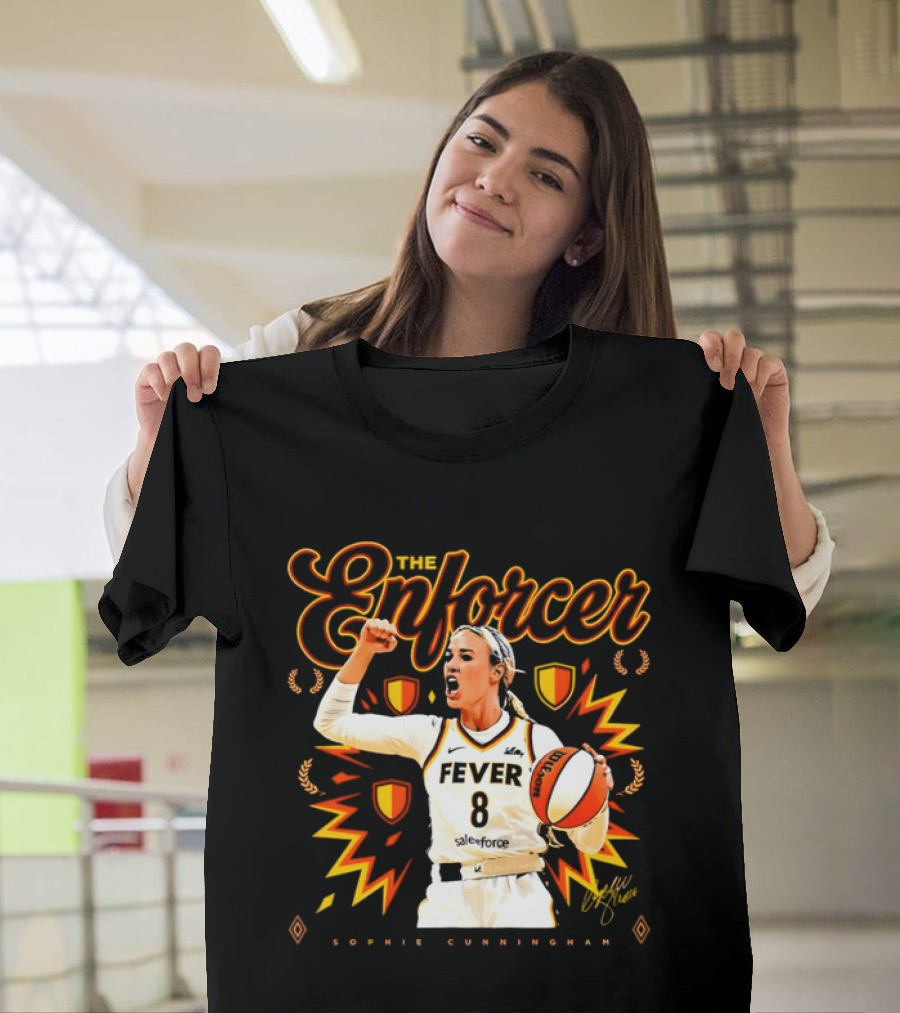 The Enforcer Sophie Cunningham Fever 8 Indiana Basketball WNBA 2026 T-Shirt