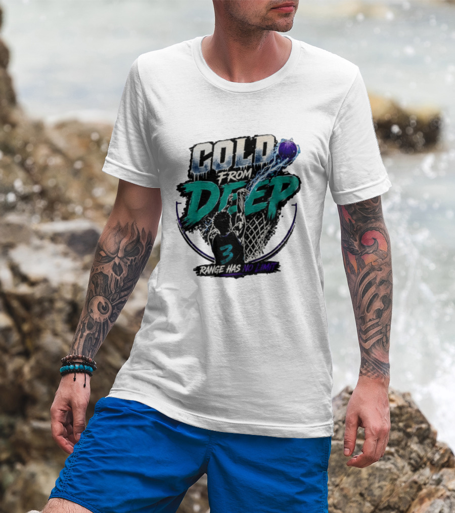 Cold From Deep Range Has No Limit Basketball 3 T-Shirt
